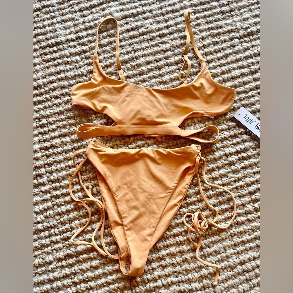 Buy 2 get 1 FREE Dippin’ Daisy’s nude wrap strap Ensenada bottom bikini